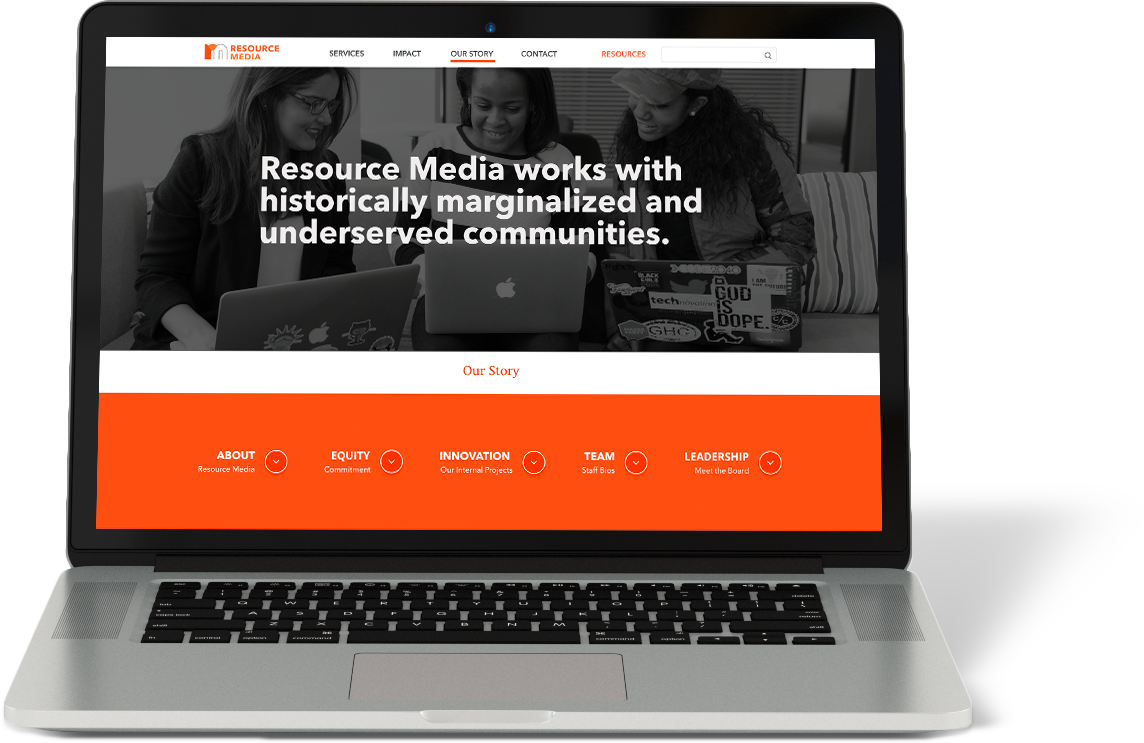Resource Media UI Design Mockup